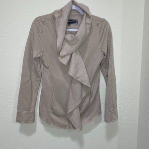 BNCI by‎ Blanc Noir tan layered sweater coat S